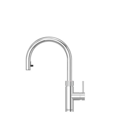 Quooker BE Flex Round kokendwaterkraan - draaibare & uittrekbare uitloop - Combi+ incl. Cube reservoir - Warm / kokend / bruisend / gefilterd water - chroom SW1419617