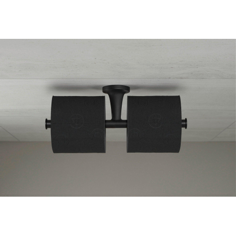 Duravit Starck T Toiletrolhouder - dubbel - zonder klep - mat zwart SW297075