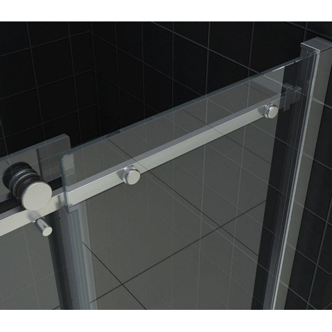 Wiesbaden Pared Cabine - met 1 schuifdeur - 120x90x200cm - 8mm - nano helder glas - chroom SW10426