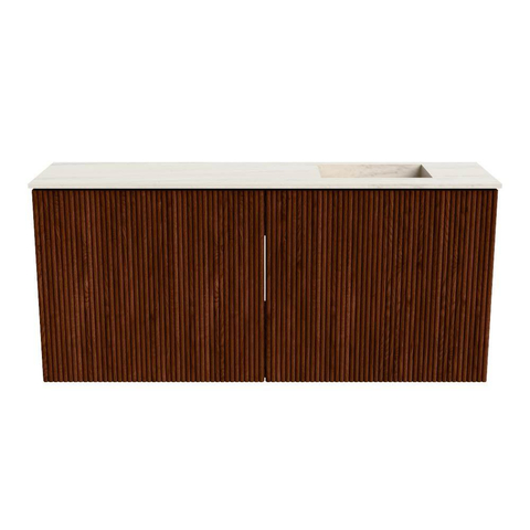 Mondiaz JOYA-DLUX 90cm toiletmeubel - kleur Ruby - Wastafel FAYE positie Rechts 1 kraangat kleur Meli. SW1425358