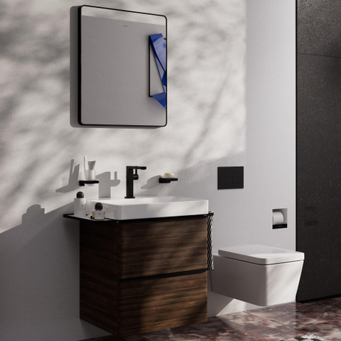 Hansgrohe XtraStoris Original Toiletrolhouder - 15x15x14cm - mat zwart SW1590292
