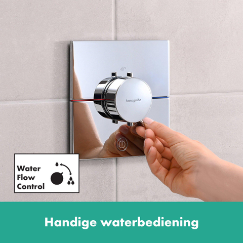 Hansgrohe ShowerSelect Comfort E Thermostaat - inbouw - 1 functie - extra uitgang - hoogglans chroom SW918050
