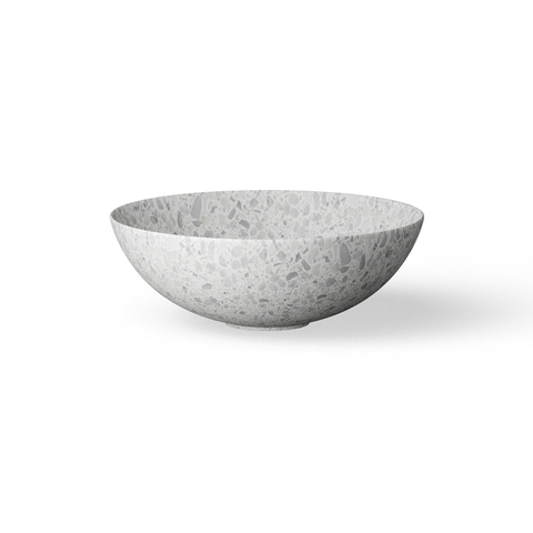 Looox Ceramic terrazzo waskom - 40x15cm - Beige SW374832