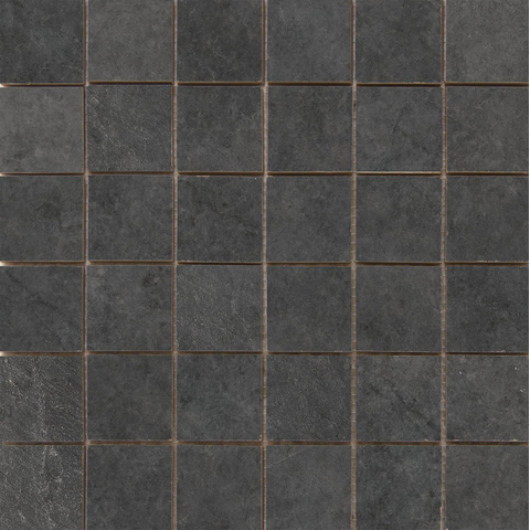 Terravito Allino Mozaïektegel - 30x30cm - 10mm - Black mat SW1122760