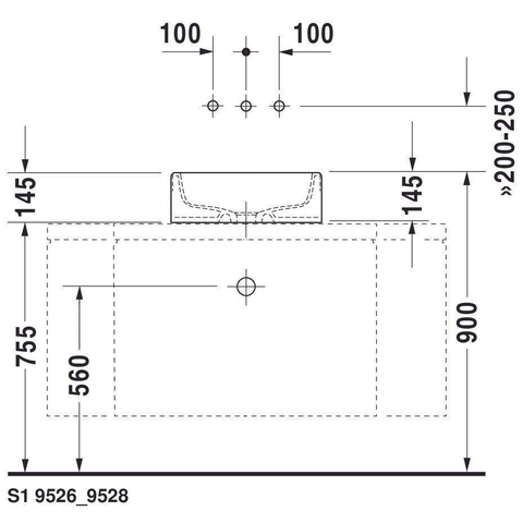 Duravit Starck 1 - opbouw wastafel - 46cm - zonder kraangat - zonder overloop - glans wit 0308307