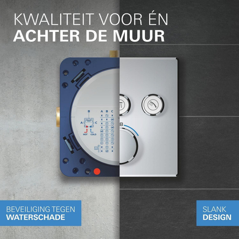 Grohe QuickFix Precision SmartControl Inbouw Douchesysteem - Vitalio SmartActive 310 Cube hoofddouche - chroom SW1120189