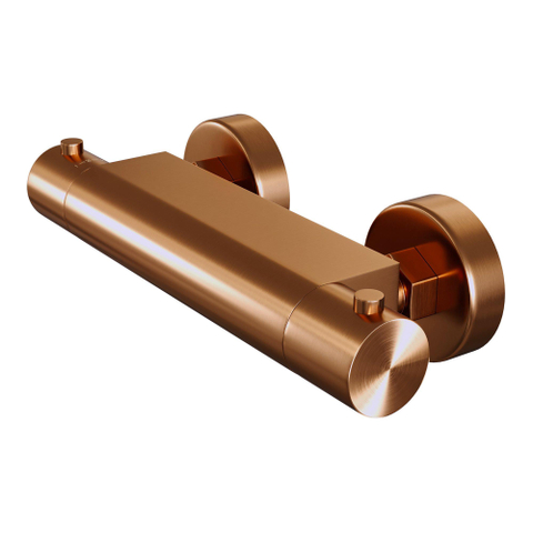 Brauer Copper Edition Mitigeur thermostatique à poser - 2 boutons lisses - PVD - cuivre brossé SW1164744