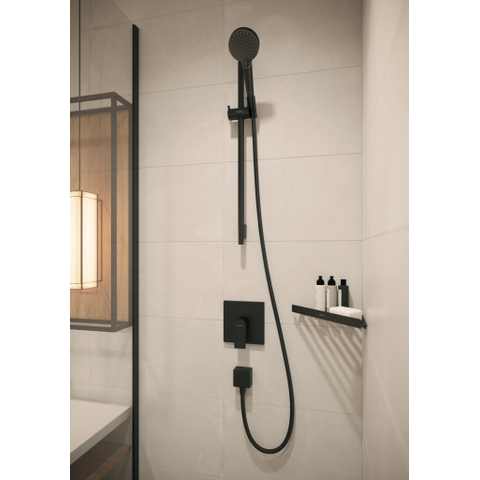 Hansgrohe Fixfit Square muuraansluitbocht - met terugslagklep - mat zwart SW297535