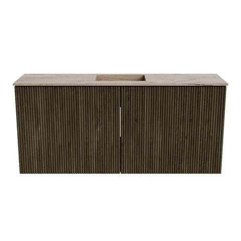 Mondiaz JOYA-DLUX 90cm meuble de salle de bains - couleur Shadow - Vasque FAYE position Milieu Sans trou de robinet couleur Arena. SW1424810