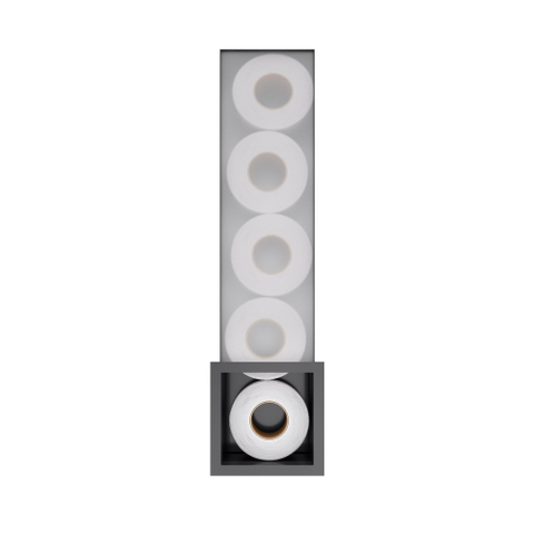 Hotbath &MORE Inbouw Reserverol Houder - 16x60x14cm - voor 6 rollen - PVD - geborsteld zwart SW1246100