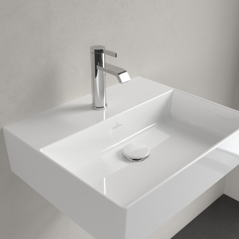Villeroy & Boch memento 2.0 wastafel onderzijde - geslepen - 50x42cm - zonder overloop - 1 kraangat CeramicPlus - White Alpine (glans wit) SW358414
