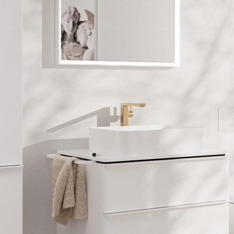 Hansgrohe Tecturis E Eengreeps wastafelkraan - 240 Fine - coolstart - voor waskommen - zonder afvoerplug - geborsteld brons SW918763