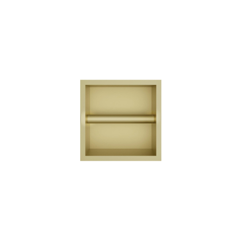 Hotbath &MORE Inbouw toiletrolhouder - 16x16x13cm - PVD - geborsteld messing (goud) SW1245652