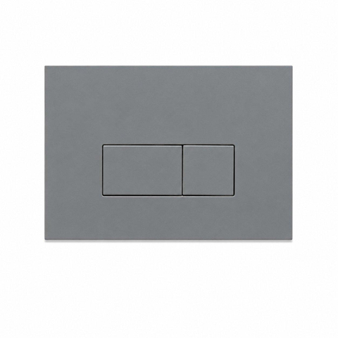 QeramiQ Dely Ensemble de toilette - réservoir encastré Qeramiq Flush - abattant 35mm - plaque de commande en plastique gris clair - boutons rectangulaires - blanc mat SW1579146