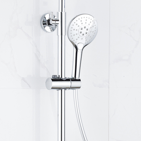 Fortifura Calvi doucheslang glad - 150cm - hoogglans chroom SW767378