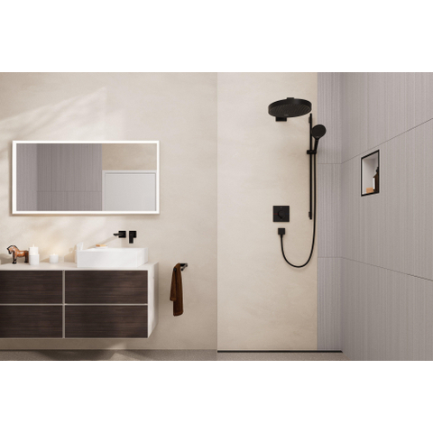 Hansgrohe AddStoris Q handdoekhouder 2-lids - mat zwart SW651108