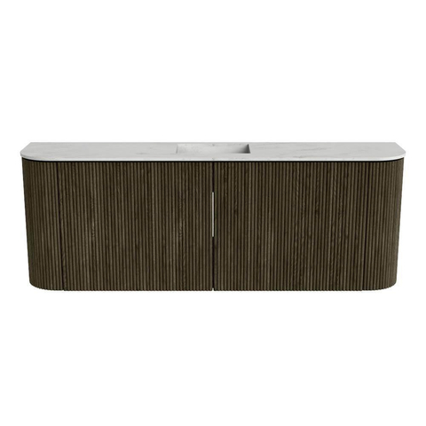 Mondiaz JOYA-DLUX Meuble de toilette 113,2 cm - arrondi gauche et droite couleur Shadow - Vasque FAYE position Milieu Sans trou de robinet couleur Opalo SW1422996