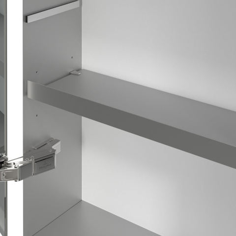 Villeroy & Boch My View Now spiegelkast - met 3 deuren - met led verlichting en wastafelverlichting - 120x75x16.8cm - met sensorschakelaar - Aluminium (zilver) SW701253