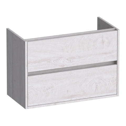 BRAUER Adore meuble sous-lavabo peu profond - 80x39x55cm - 2 tiroirs softclose - sans poignées - 1 découpe pour siphon - Forest Seashell SW1198456