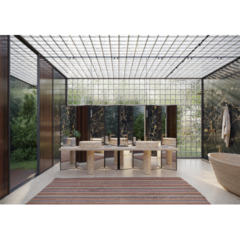 AXOR Citterio C douche de tête - 27x27cm - avec bras de douche - brushed bronze SW1152004