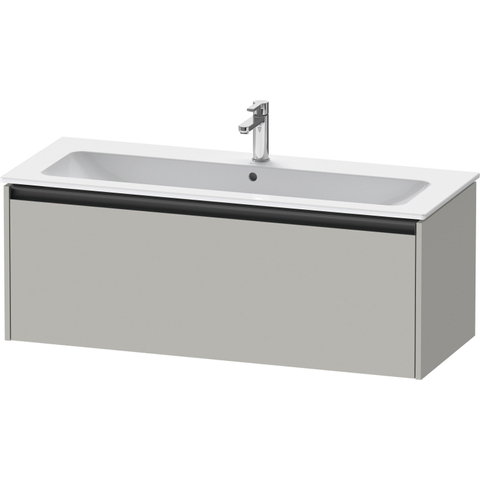 Duravit Ketho.2 Wastafelonderbouwkast - met 1 lade - voor enkele wastafel - 121x48x44cm - met greep antraciet - betongrijs mat SW772643