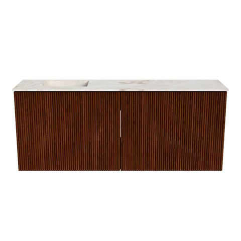 Mondiaz JOYA-DLUX 100cm meuble de salle de bains - couleur Ruby - Vasque FAYE position Gauche 1 trou de robinet couleur Frappe. SW1423491