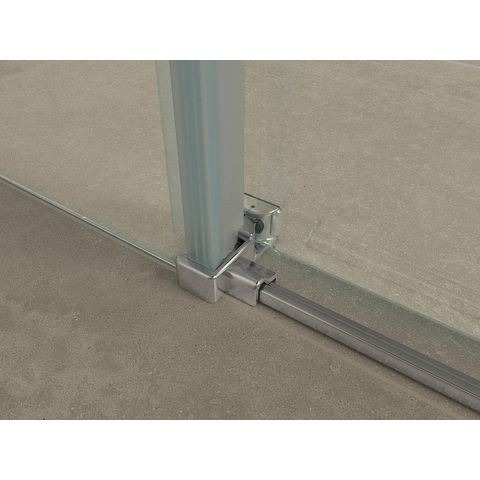 Wiesbaden Pared Cabine - met 1 schuifdeur - 120x90x200cm - 8mm - nano helder glas - chroom SW10426