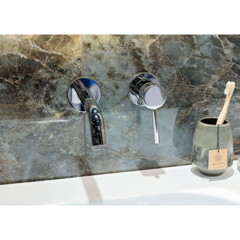 Fortifura Calvi Mitigeur lavabo encastrable 2 trous avec partie encastrable Chrome brillant SW377814