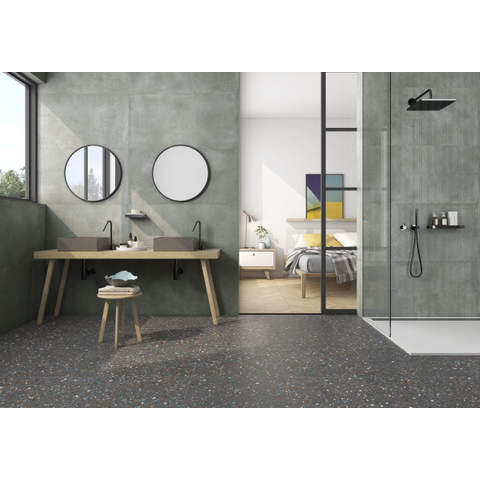 ÉCHANTILLON Terravito Gipuro Carrelage de sol et de mur - 60x120cm - rectifié - vert mat SW1130931