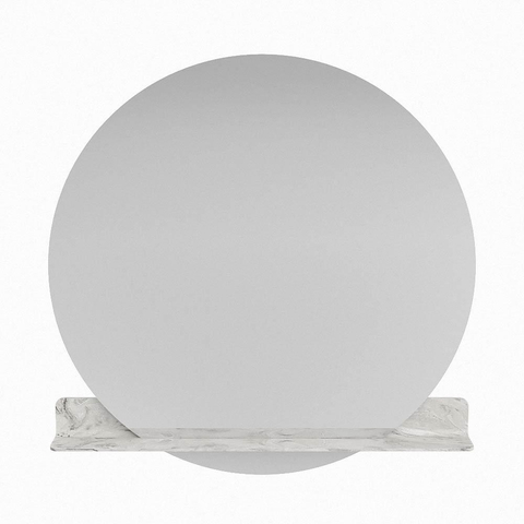 Mondiaz SPOT miroir – Ø 120 cm – avec tablette – Glace (marbre gris) SW1235640