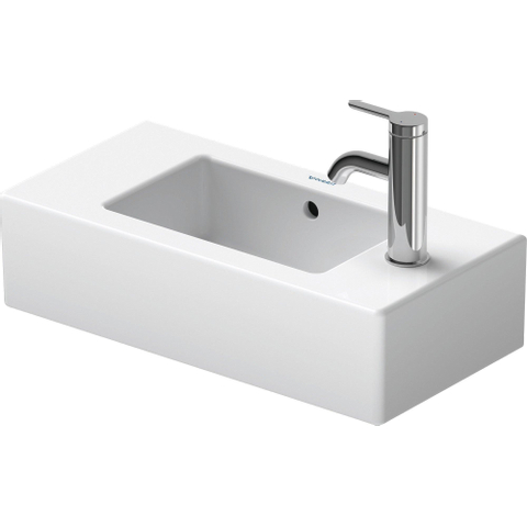 Duravit Vero fontein 50x25cm 1 kraangat rechts met overloop wit 0291635