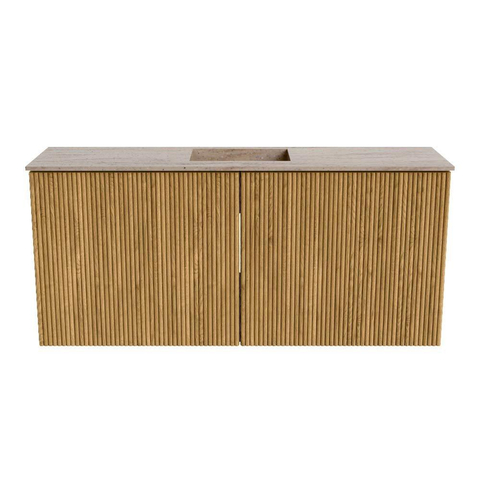 Mondiaz JOYA-DLUX 90cm meuble de salle de bains - couleur Oak - Vasque FAYE position Milieu Sans trou de robinet couleur Saba. SW1424184