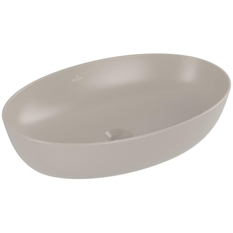 Villeroy & Boch Artis opzetwastafel - 61x41cm ovaal - zonder kraangat CeramicPlus - almond (beige) SW1387607