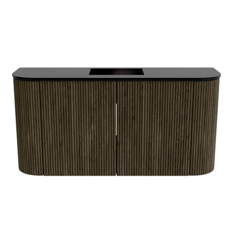 Mondiaz JOYA 83.2cm toiletmeubel - ronding links en rechts kleur Shadow - Wastafel FAYE positie Midden 1 kraangat kleur Urban. SW1421551