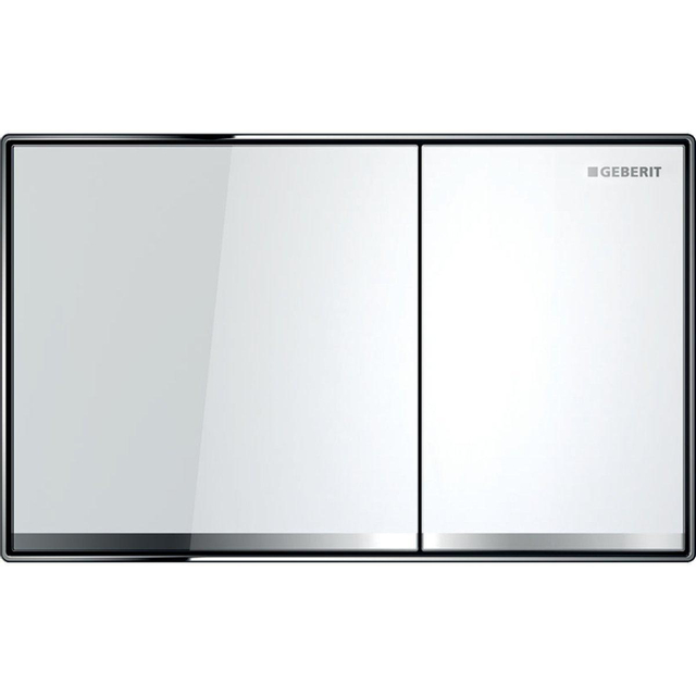 Geberit Sigma60 bedieningsplaat - 2-toets spoeling - vierkant - glas wit 115.640.SI.1