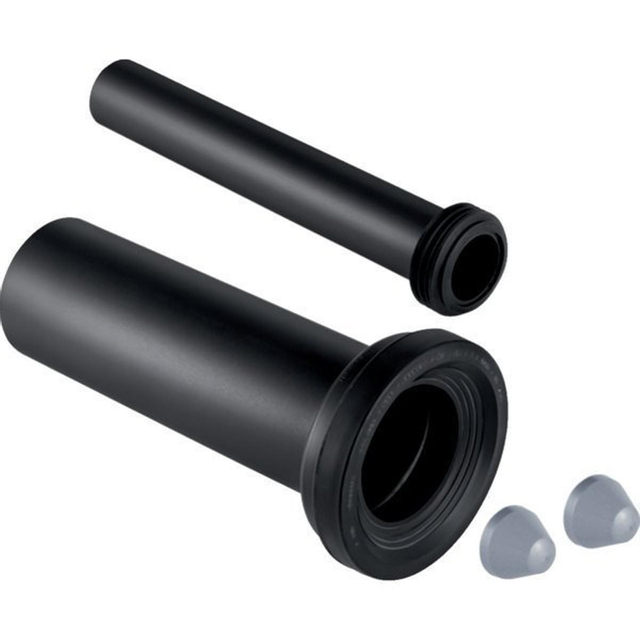 Geberit Toestelaansluiting aansluitgarnituur PE voor wandcloset Ø110mm verlengd 10cm 30cm m. afdichtrubber 152.439.46.1