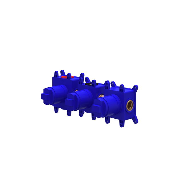 IVY Inbouwbox t.b.v. inbouw thermostaat met 2 stopkranen Symmetry Donker blauw 6299010