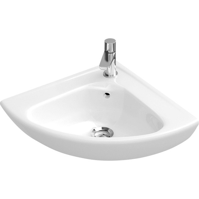 Villeroy & Boch O.Novo Compact hoekfontein 41.5x41.5cm ceramic+ wit 732740r1