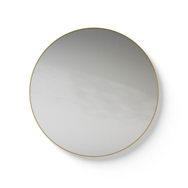 Looox Mirror collection Mirror Gold Line Round ronde spiegel 60cm mat goud SPGLR600