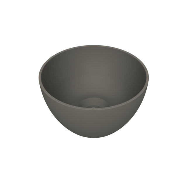Arqua Olivia Waskom - 22x22cm - rond - opbouw - mat quartz grijs WAS650251