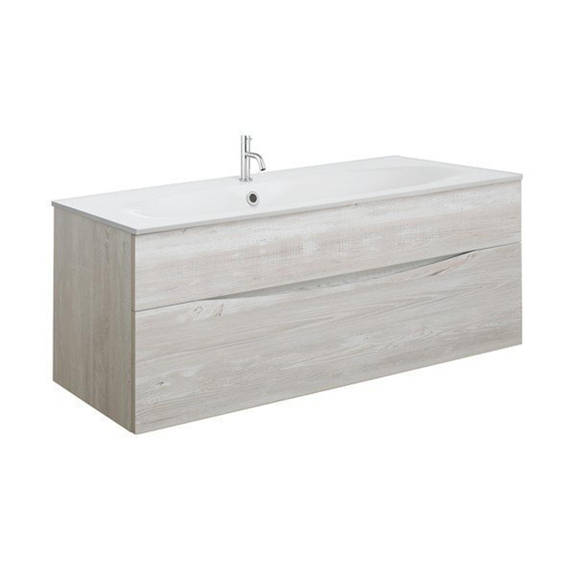 Crosswater Glide II Wastafel inbouw zonder kraangat 100x1x45cm Cast Mineral Marble wit FB1010SRW