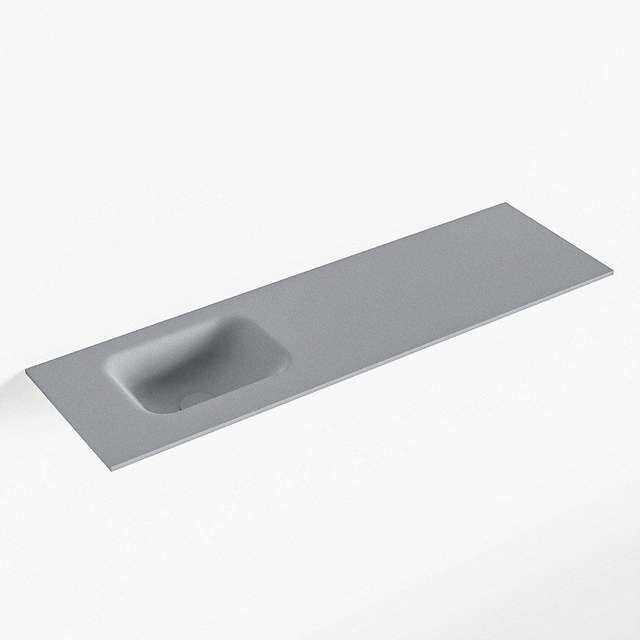 Mondiaz LEX Fontein - 100x30x0.9cm - wasbak Links - zonder kraangaten - voor toiletmeubel - Solid surface - Plata F51120Plata