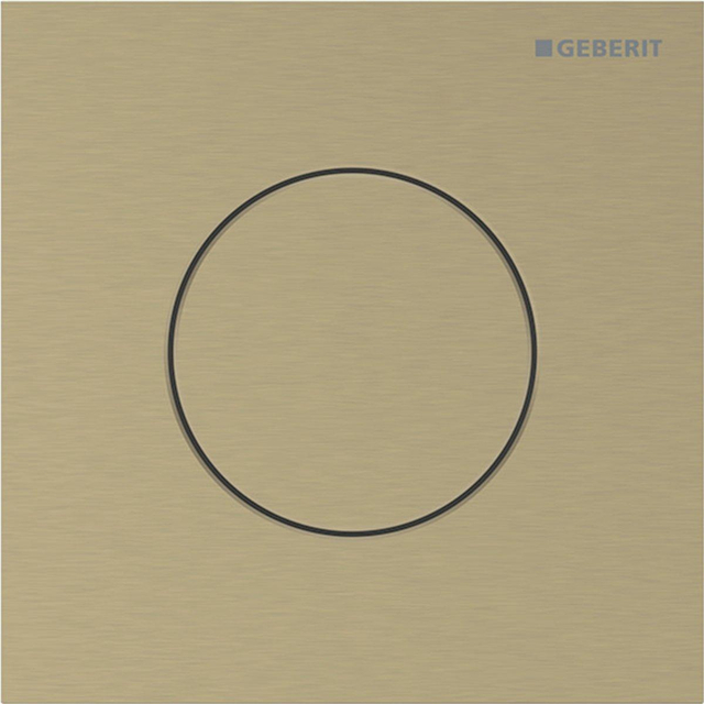 Geberit type 40 urinioir bedieningsplaat - pneumatisch - rond - messingkl./geb/easy-to-cl 116.014.QF.1