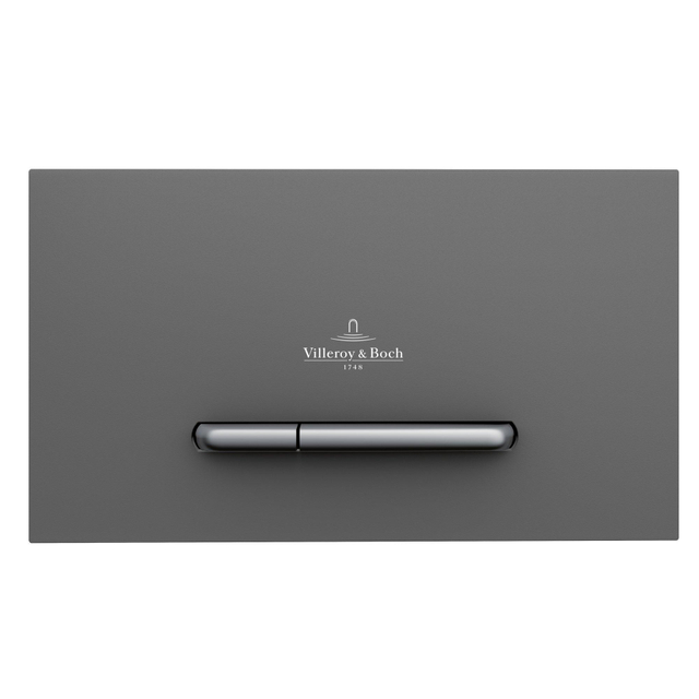 Villeroy & Boch Viconnect bedieningsplaat E300 DF frontbediend 25.3x14.5cm kunststof antrciet/matchroom OUTLETSTORE 922169D8