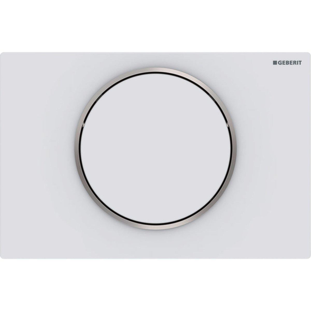 Geberit Sigma10 bedieningplaat met frontbediening voor toilet 24.6x16.4cm wit mat 115758jt5