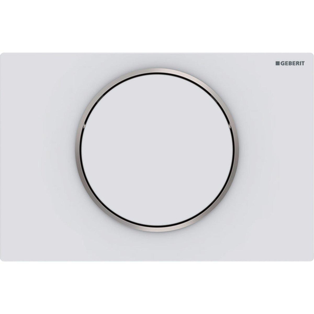 Geberit Sigma10 bedieningsplaat - 2-toets spoeling - ronde knop - matwit/easy-to-clean 115.758.JT.5