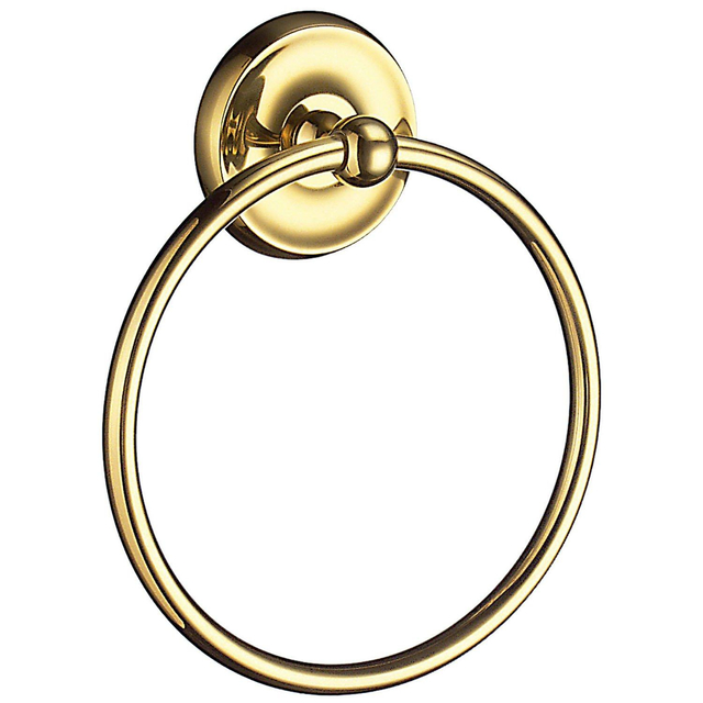Smedbo Villa Handdoekring - 15x15cm - rond - messing V244