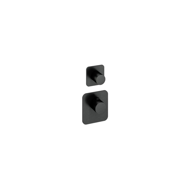 Hotbath Gal Afbouwdeel voor Highflow Thermostaat met 1 stopkraan Geborsteld Gunmetal PVD GLF011EXTBGP