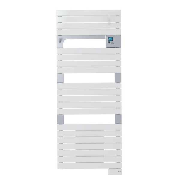 Goedkoopste SAUTER Asama elektrische radiator 55x143.2cm connected met handdoekdroger 750watt Verticaal staal wit 233179