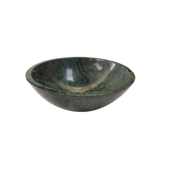 Saniclass Pesca Indian Green Waskom - 43x43x13.5cm - rond - marmer - groen BMSB-014
